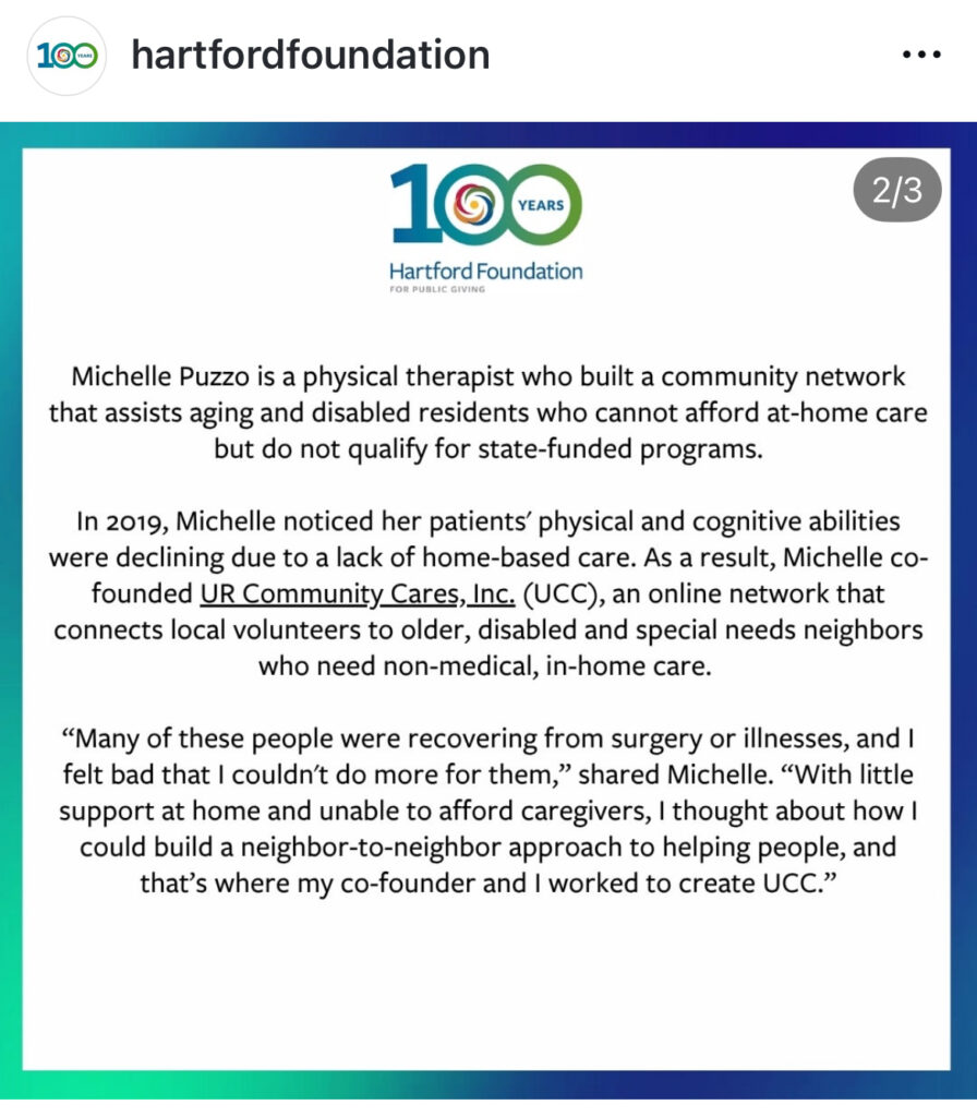 Hartford Foundation for Public Giving named Michelle Puzzo, top 100 influencer in Hartford County