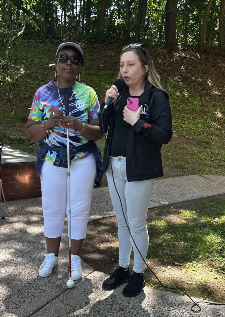 Melissa Thompson and Jaclyn Pinney, Executive Director, Independence Unlimited