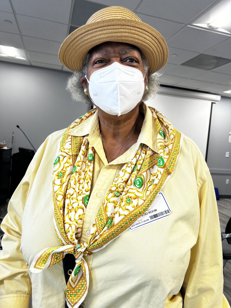 Attendee at the Norwalk Eye Health Fair.