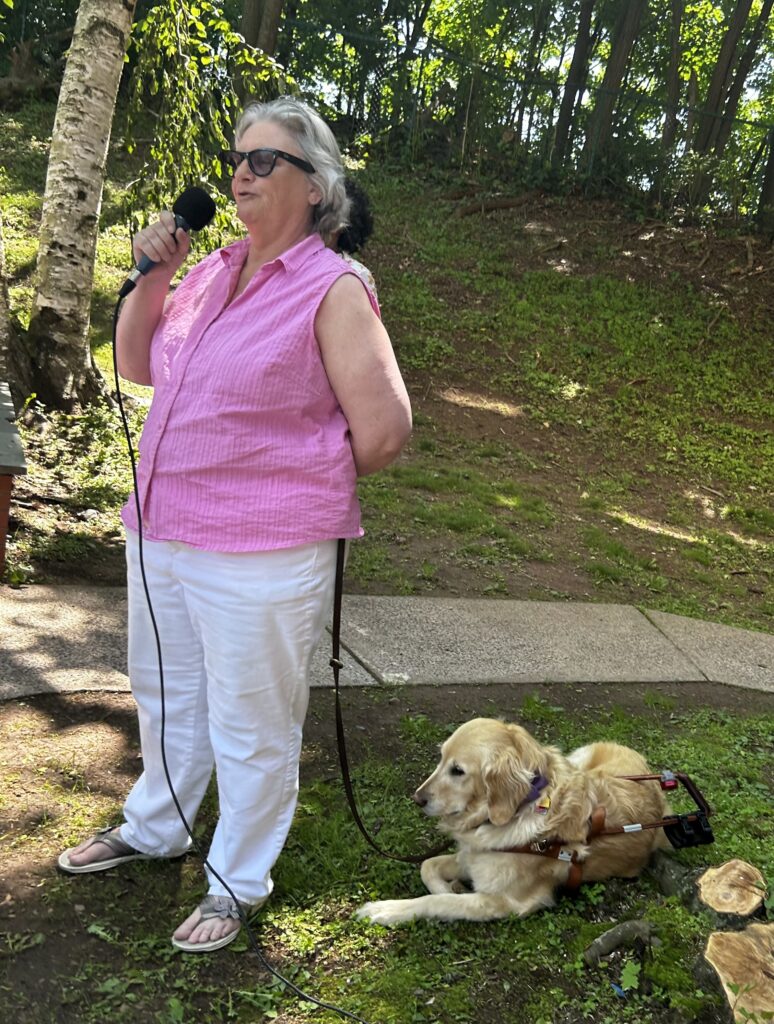 Kristen Dockendorff and Seeing Eye dog Winnie