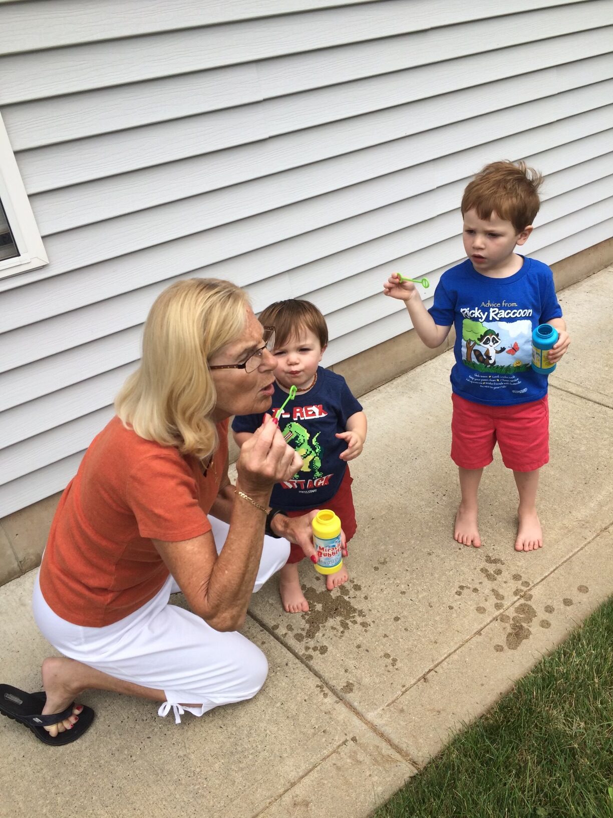 Paula with her grandchildren